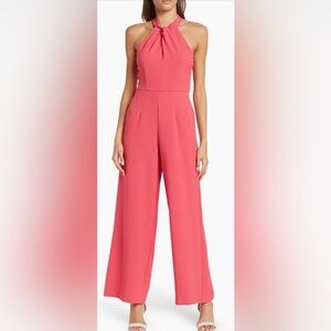 NEW - Fuchsia Halter Wide-Leg Jumpsuit